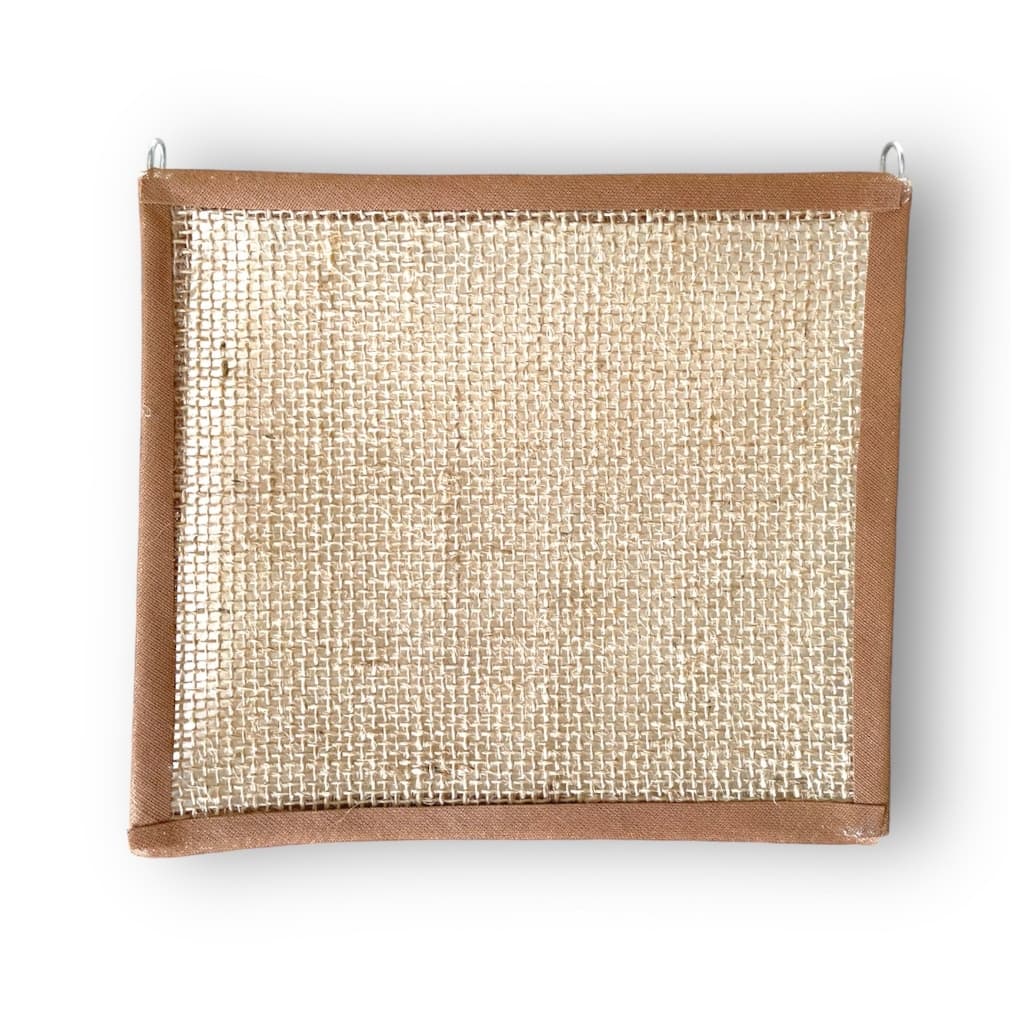 Protetor de Ninho em Juta Pássaros Coleiros Papa Capim - 20x18 cm