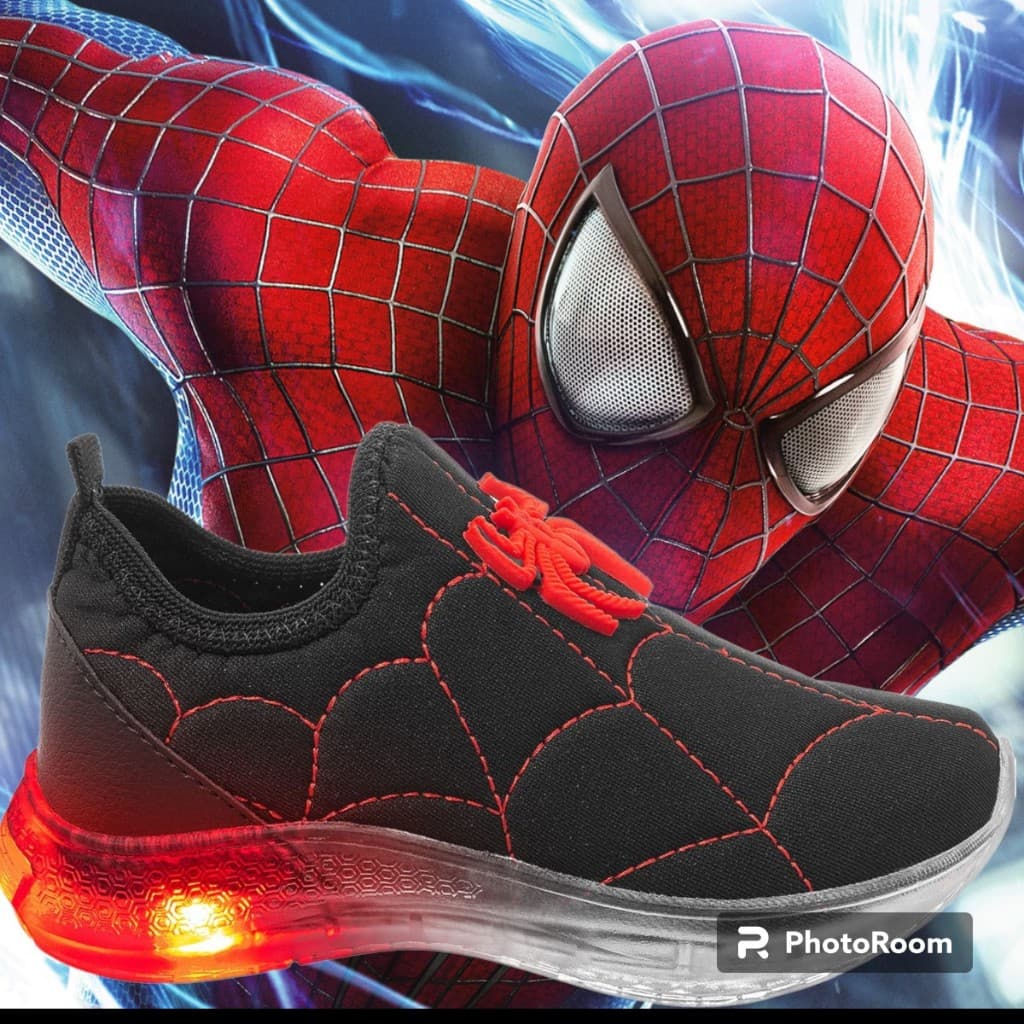 Tenis Led Homem Aranha Infantil Pisa e Pisca LOJA DIRETO DA FÁBRICA