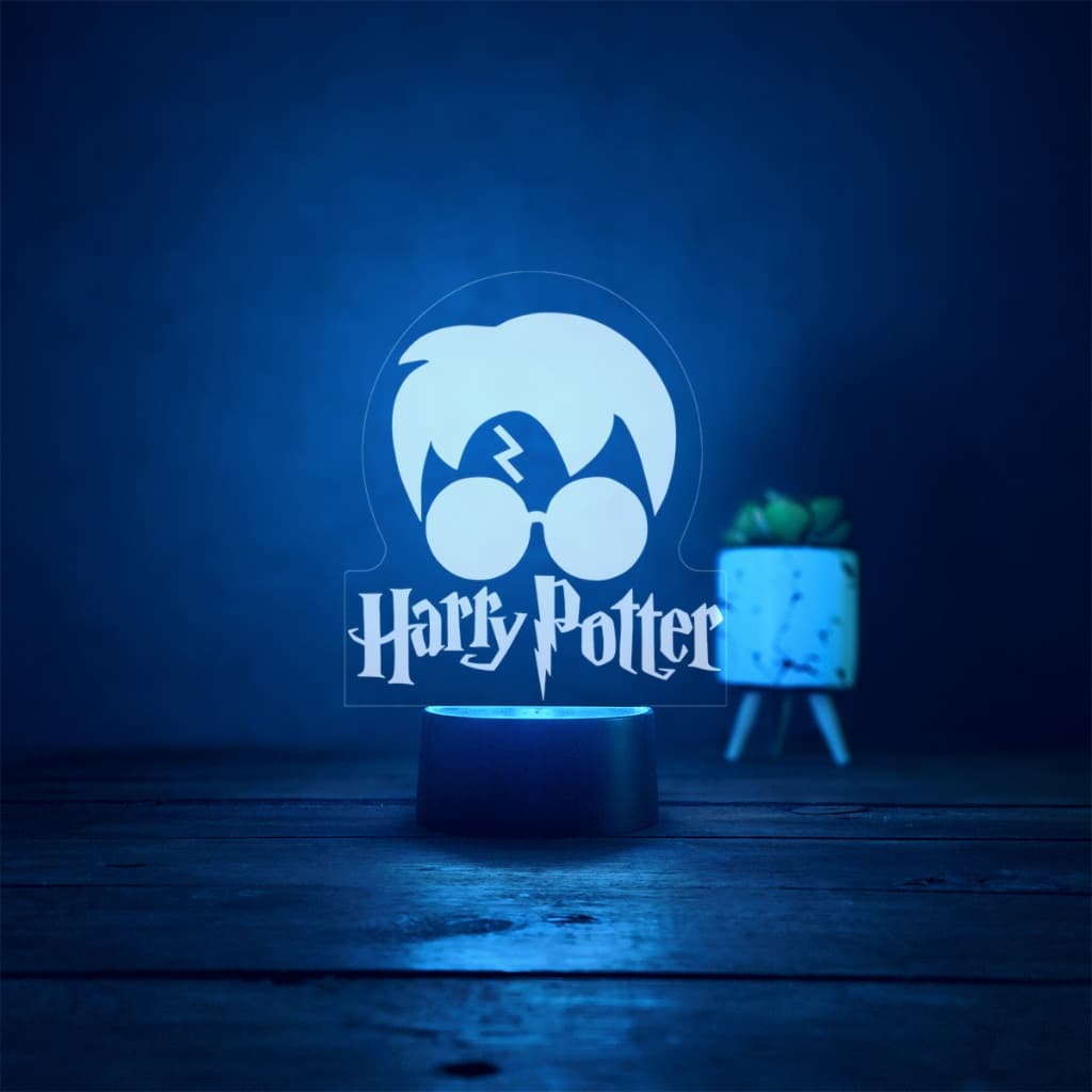 Luminária Led 3d de Mesa Abajur Infantil Luz Noturna Para Quarto Presente Harry Potter