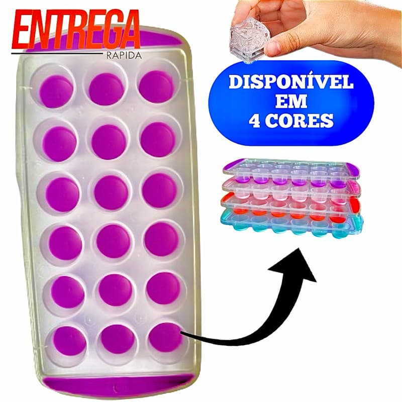 kit 5 Formas de Gelo Silicone Flexível Fundo 14 Cubos Retangular ou Redondo Multiuso Lavável Promoção Forma de Gelo Silicone Forminhas Formas Forminha Artigos Para Cozinha Itens Achadinhos da Shopee Casa Baratinho Coisas Diferentes da Shopee