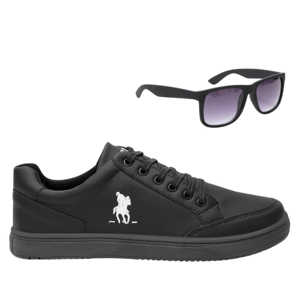 Kit Sapatênis Polo Plus Modelo + Óculos De Sol Envio Já