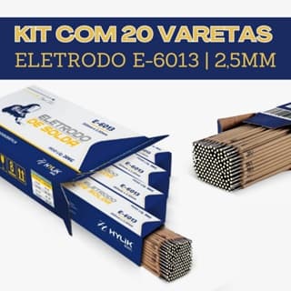 Eletrodo De Solda Revestido Cinza 6013 2,5mm Aço / Ferro (20 VARETAS)