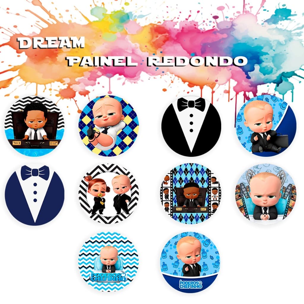 Capa Para Painel Redondo Temático Poderoso Chefinho Festa Aniversario Infantil Menina Menino Criança Decoração Cenário