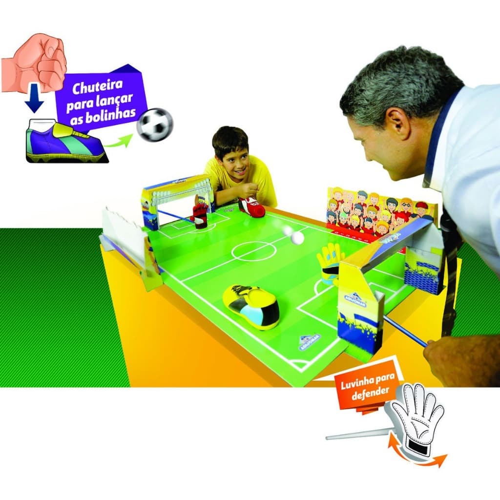 Gol a Gol jogo de futebol brinquedo- Adijomar Brinquedos menino menina