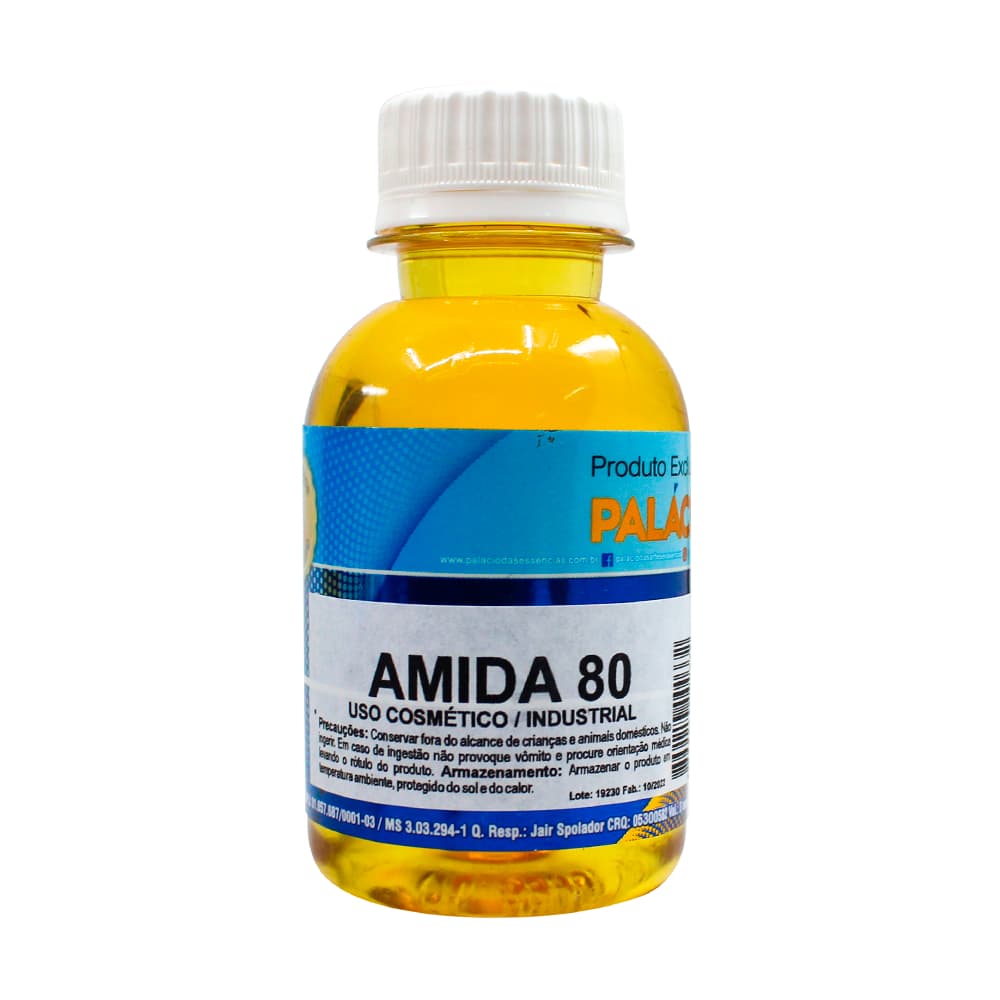 Amida 80 (uso cosmético) uso em shampoos, sabonetes líquidos e outras formulações tensoativas– 100 ml
