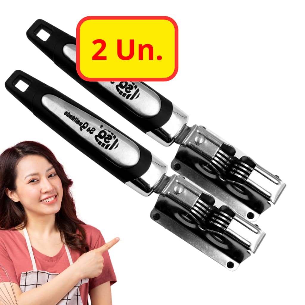 Kit 2 Afiadores Amoladores de Faca Tesoura e Cutelo em Aço Inox Premium