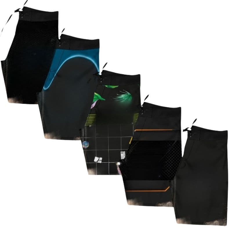 Kit com 7 Bermudas de Surf Masculina em Elastano para Adultos – Conforto Absoluto, Secagem Rápida e Estampas Modernas