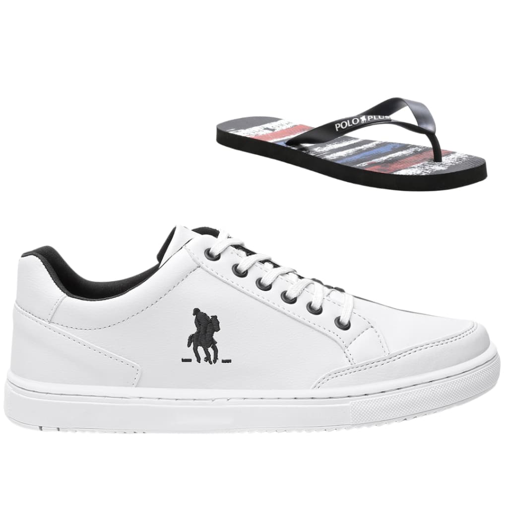 Kit 1 Sapatênis Polo Plus + 1 Chinelo Polo Plus Original!!!