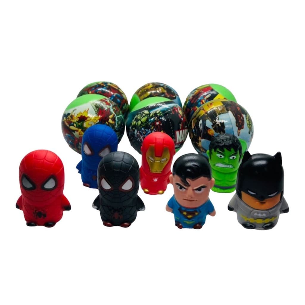 15/30 UN Dedoches Super Heróis. Super Heróis Encapsulados em Formato de Dedoches. Ideal para kit festas Heróis. Produto Novo e Lacrado. Festa Heróis.
