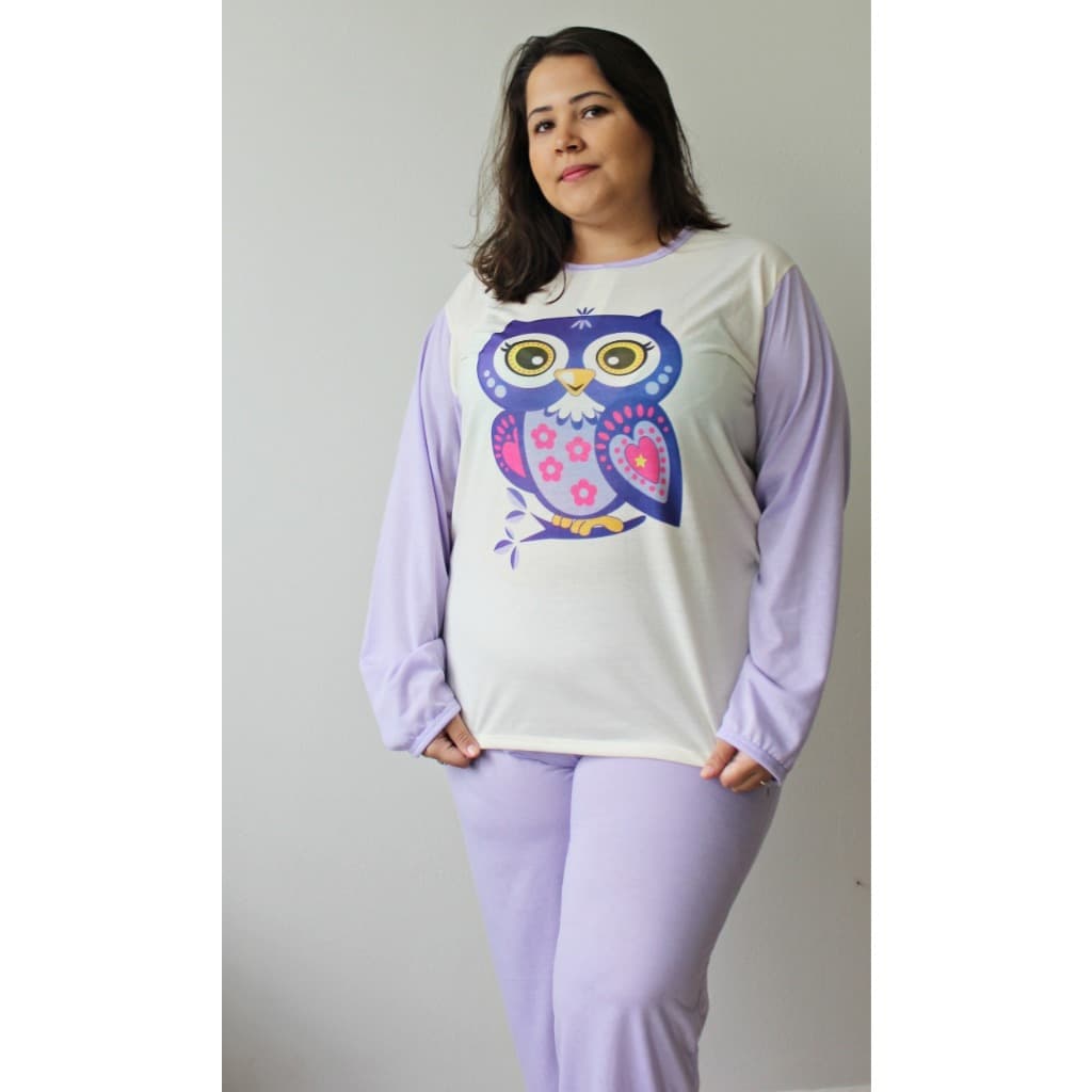 Kit 8 Pijama Feminino Plus Size Inverno Frio Malha ou Liganete Fabrica Atacado Promoção Discrettus Moda