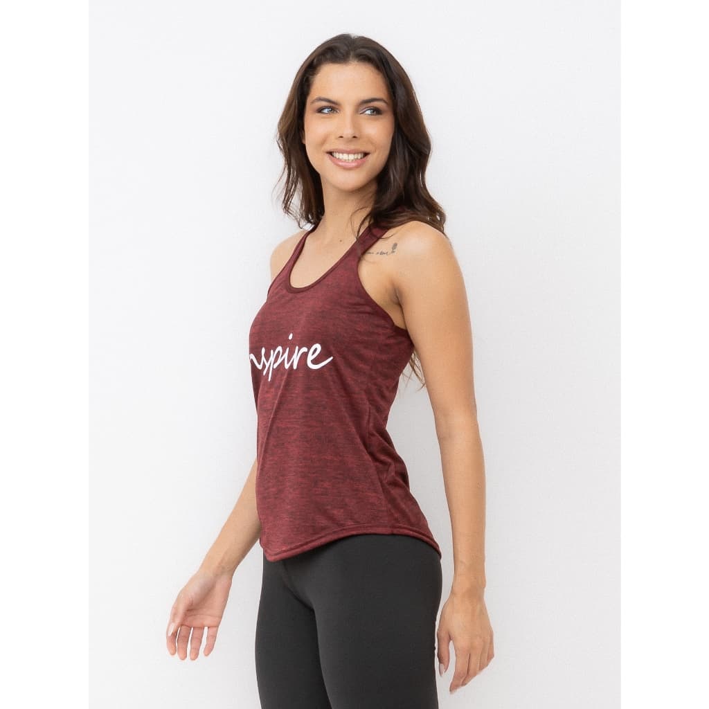Regata Feminina Moda Fitness Blusa Regatinha Nadadora Dry Fit Estampada Inspire.