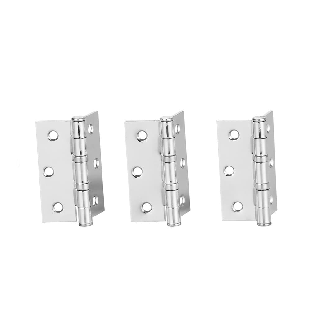 Kit com 3 Unidades de Dobradiças + Parafusos 3 Polegadas 75x47mm