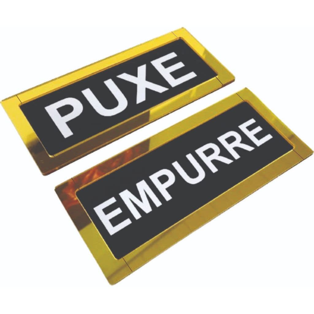 Placas para porta Puxe e Empurre | Placa porta de entrada