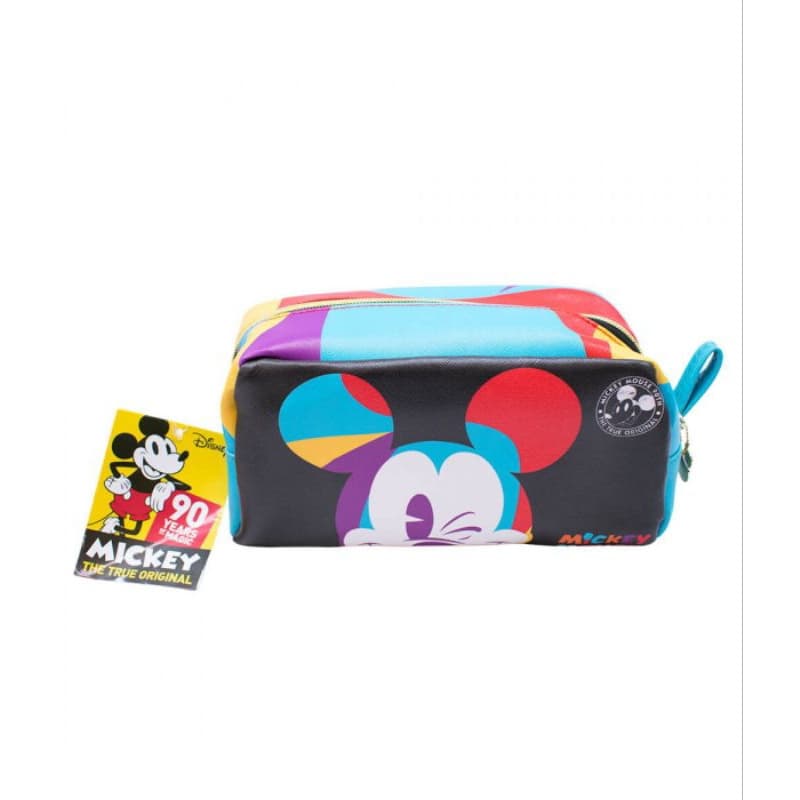 Necessaire Estojo Escolar Retangular Mickey Piscando 12x11x24cm 90 Anos - Disney