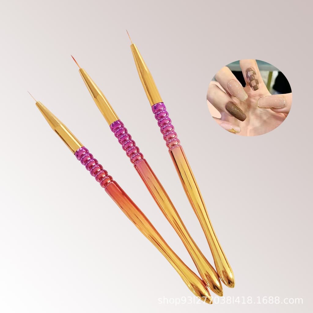 Kit C/3 Pincéis Ponta Fina Nailart/Desenho Em Unhas Arte -  Chapeamento