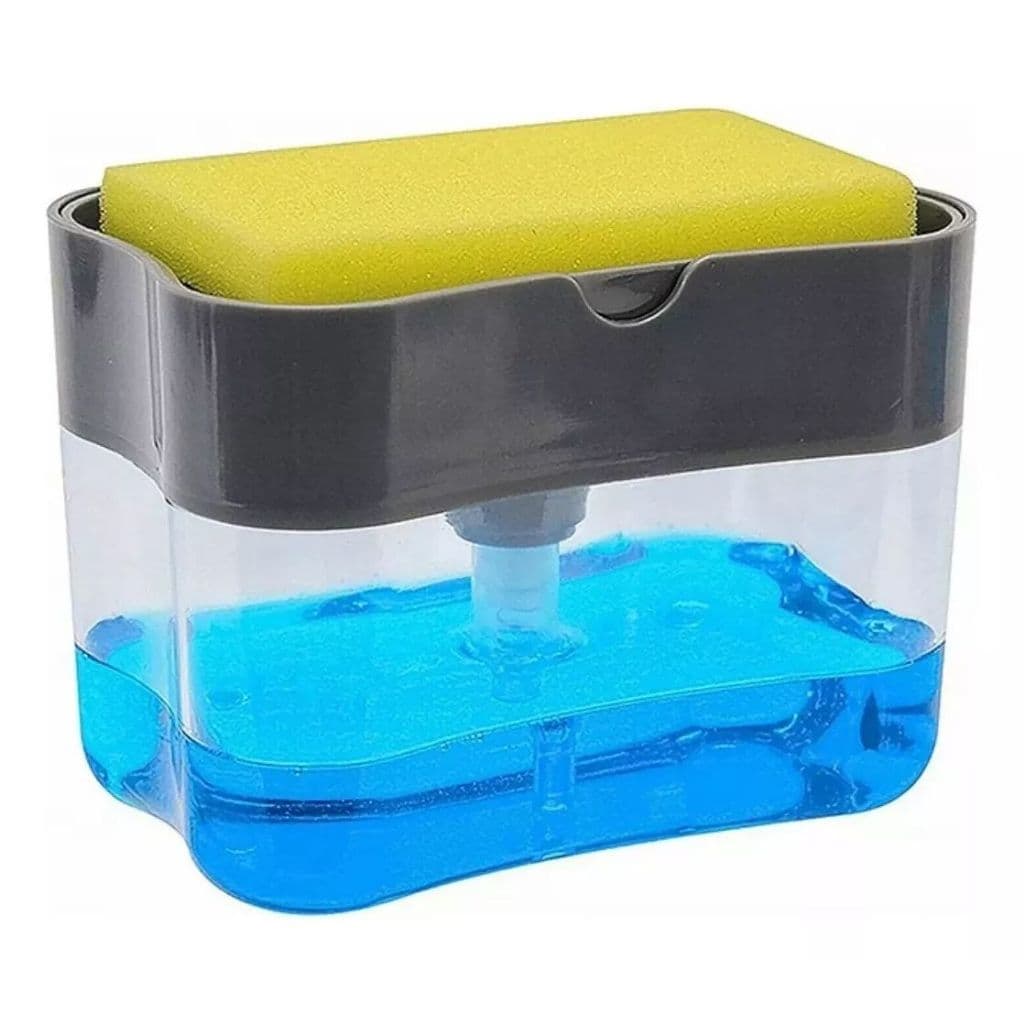 Dispenser Sabão 2x1 Detergente Suporte Porta Bucha Esponja menor preço