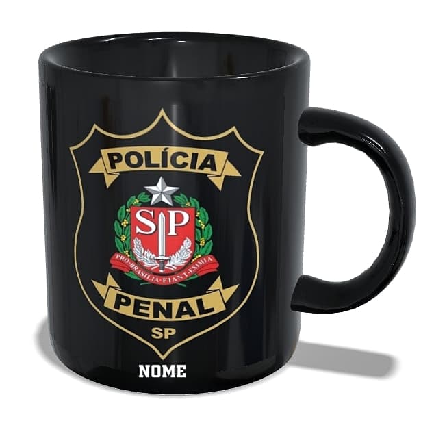 Caneca polícia penal sp com nome