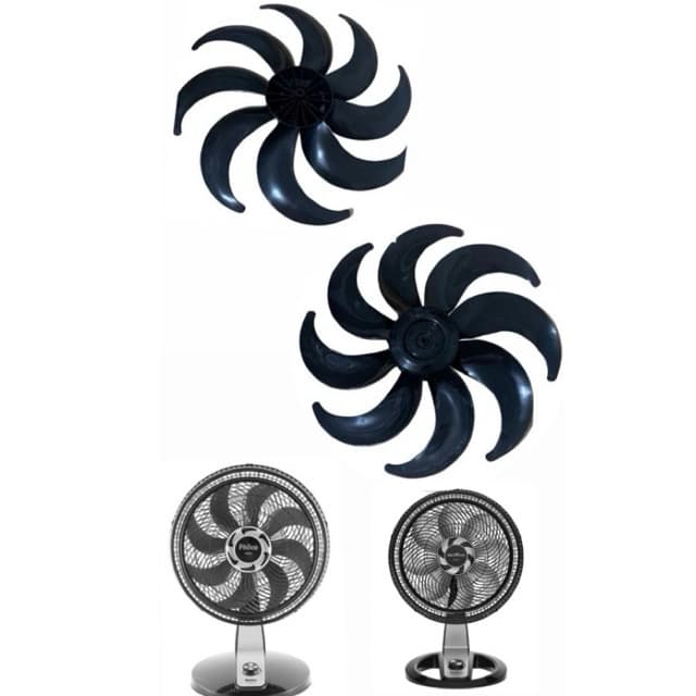 Hélice para ventilador Britânia 40cm 8 pás preta