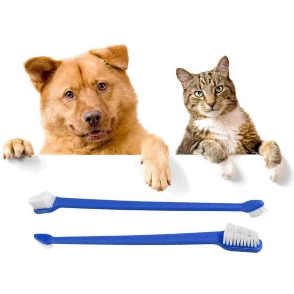 Kit 12 Escova De Dente Pets Limpeza Tártaro Mau Hálito Do Cães e Gato