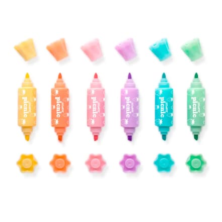 Marca-Texto Mini 2 Em 1 Bombom Picnic - C/6 Und - Leoarte