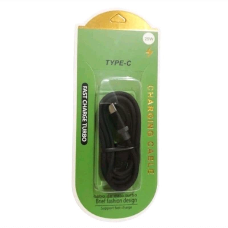 Cabo Turbo 25W USB V8 Tipo C iPhone 1M Carregamento Rápido