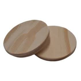10 TAMPAS DE MADEIRA PINUS PARA POTE PATÊ 150 ML