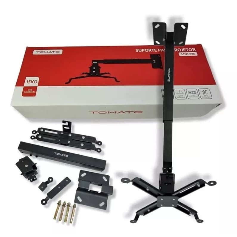 Suporte Projetor Teto Parede Universal Datashow Ate 15kg