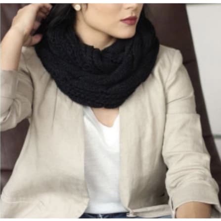 Gola de Lã Feminina Cachecol Pescoço Unissex Quentinho Frio Outono Inverno