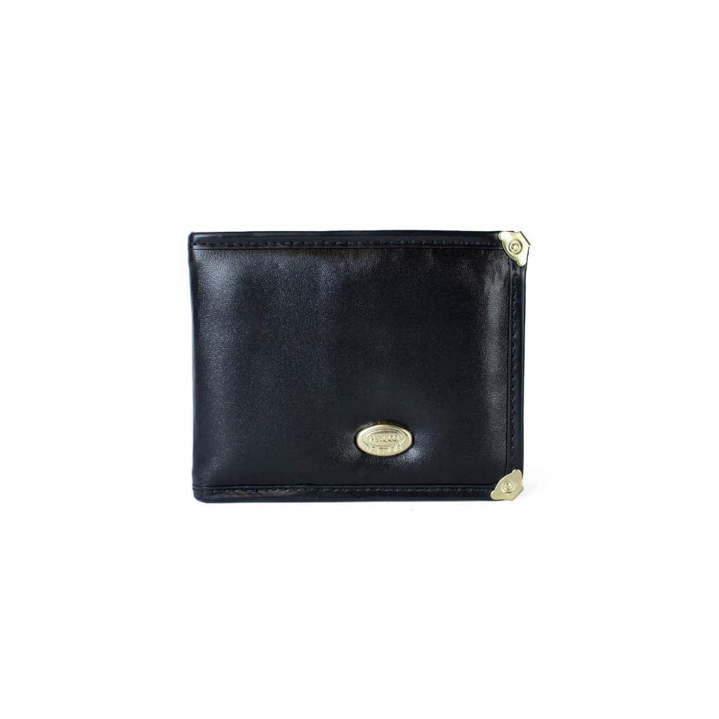 Carteira de Couro Masculina Carteira De Couro Masculina Modelo L, com Repartição de Plastico Removivel, Porta Moedas em Ziper