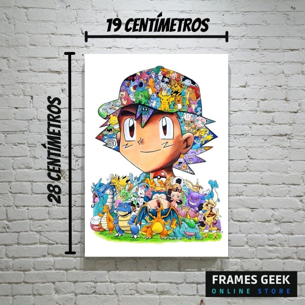 Pokémon placa decorativa Decoração Gamer Setup Jogos Quarto Moldura Xbox PC Anime Mangá Geek