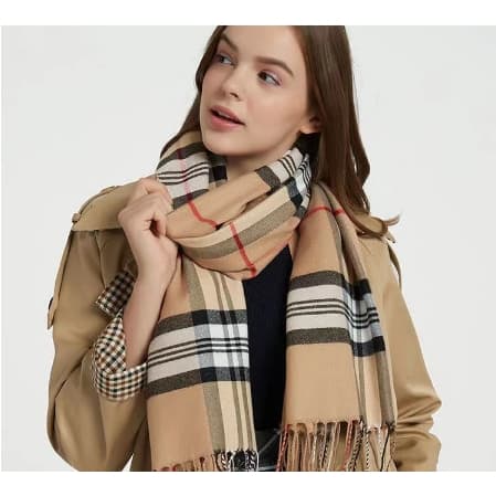 Cachecol Xadrez Feminino Lenço Pashimina Echarpe Masculino Unissex Para Frio Inverno