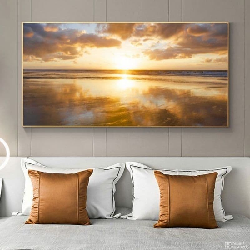 Quadro Decorativo Por do Sol no Céu 110x80CM