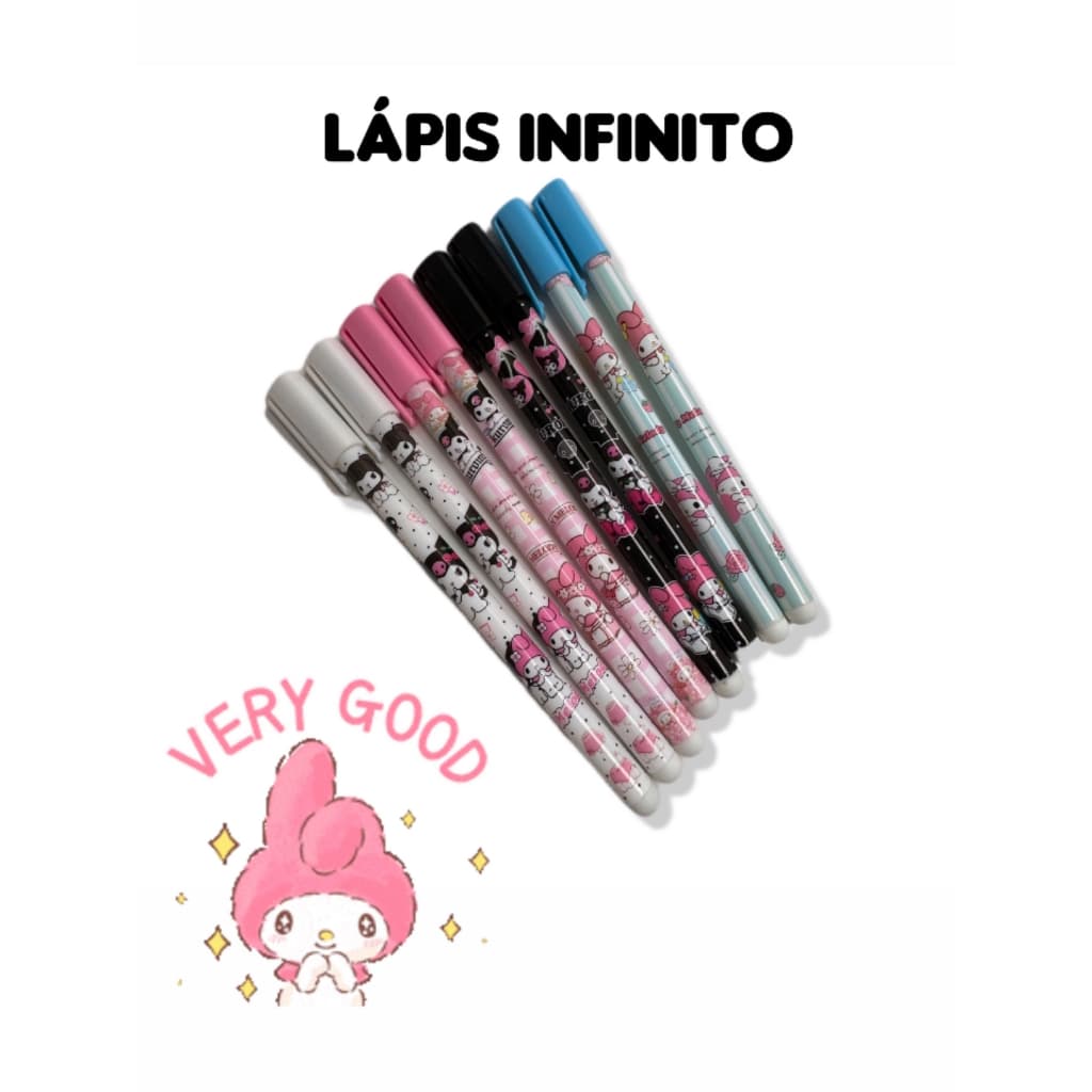Lápis infinito escolar preto Sanrio my melody/Kuromi- Unidade
