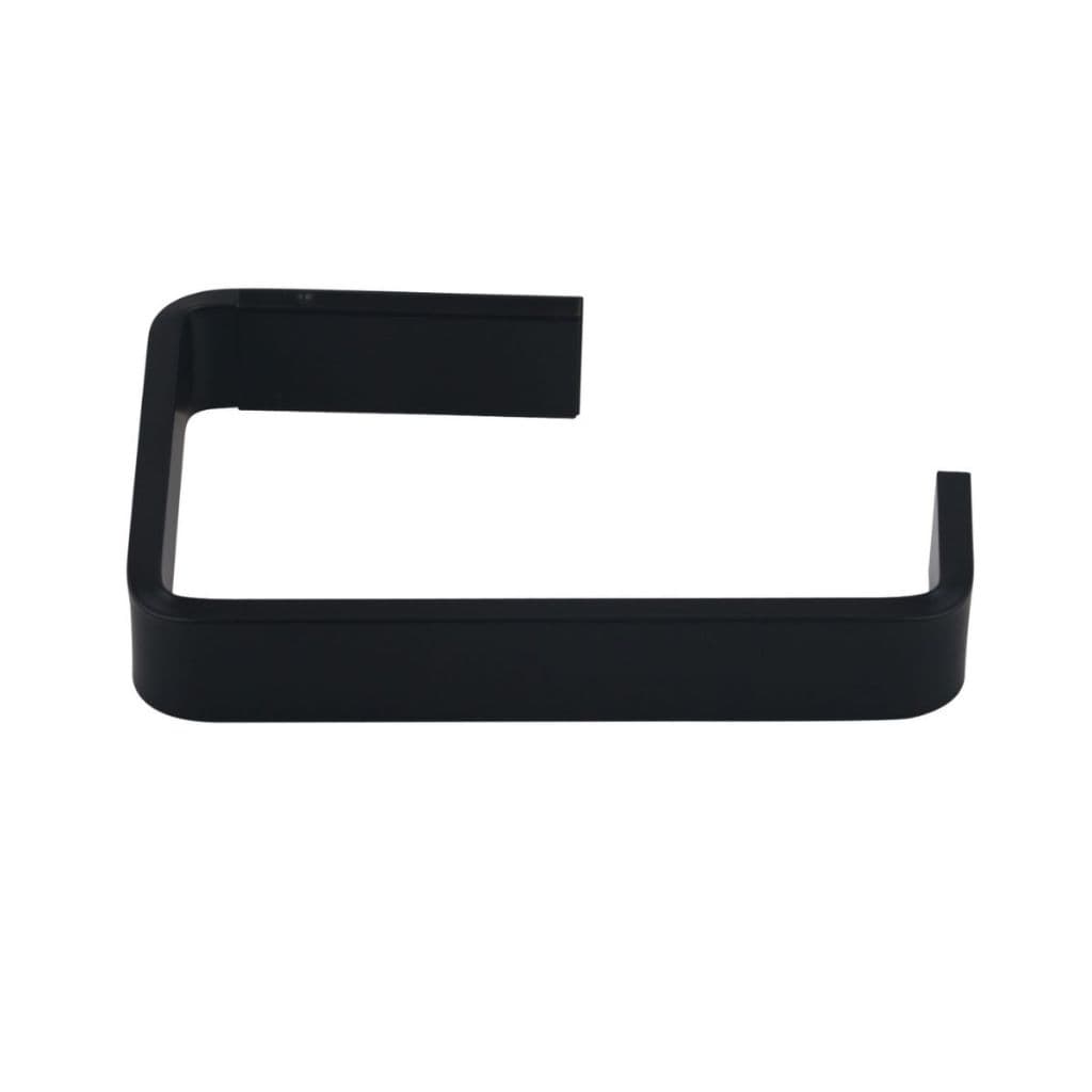 SUPORTE PORTA PAPEL HIGIÊNICO BANHEIRO SUPORTE FIXO DE PAREDE PRETO FOSCO SEMI LUXO
