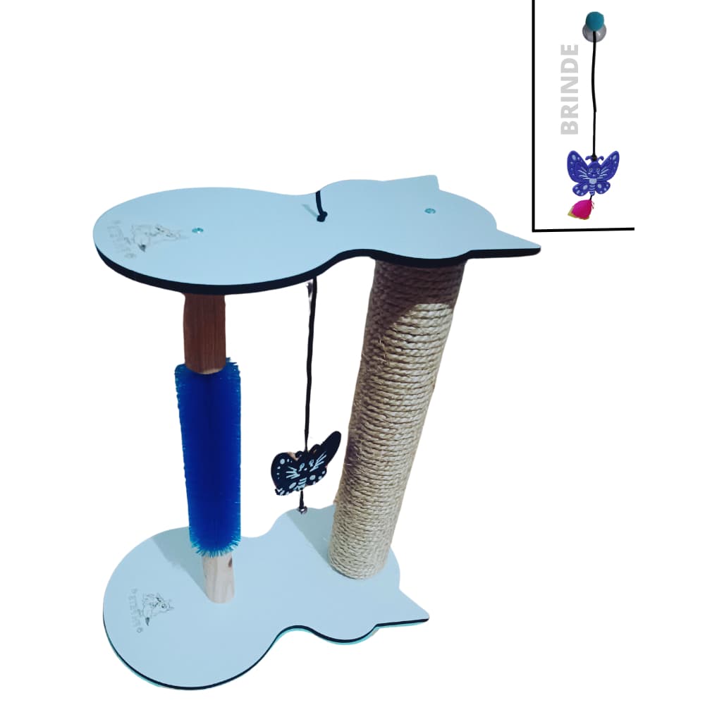 Arranhador pet Interativo Anti estresse para Gatos escova massageadora e brinquedo arranhador gato