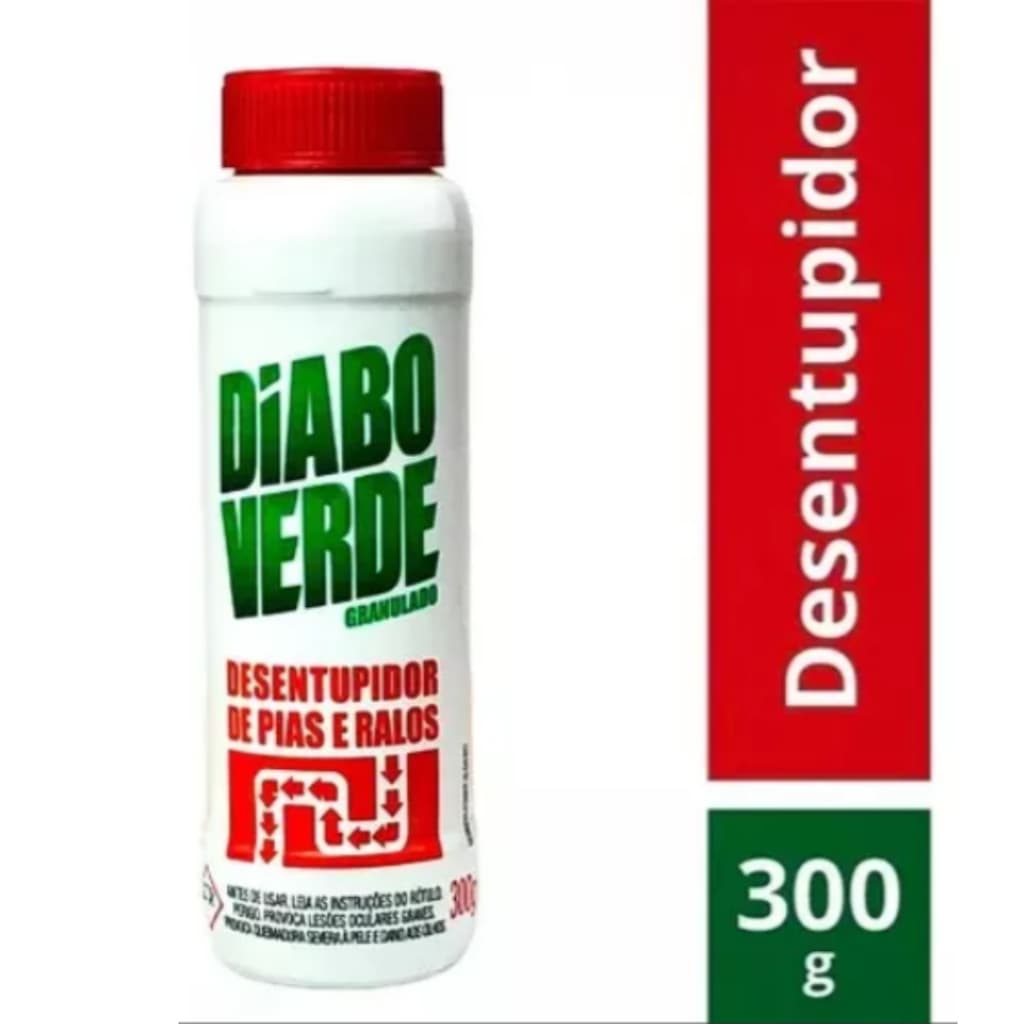 Desentupidor Granulado Diabo Verde Pia Ralo Vaso 300g