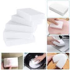 Esponja Mágica Melamina  kit Esponjas Mágica Branca Melamina Tira Manchas Limpa Multifuncional Tira Manchas Multiuso Limpeza Com Água