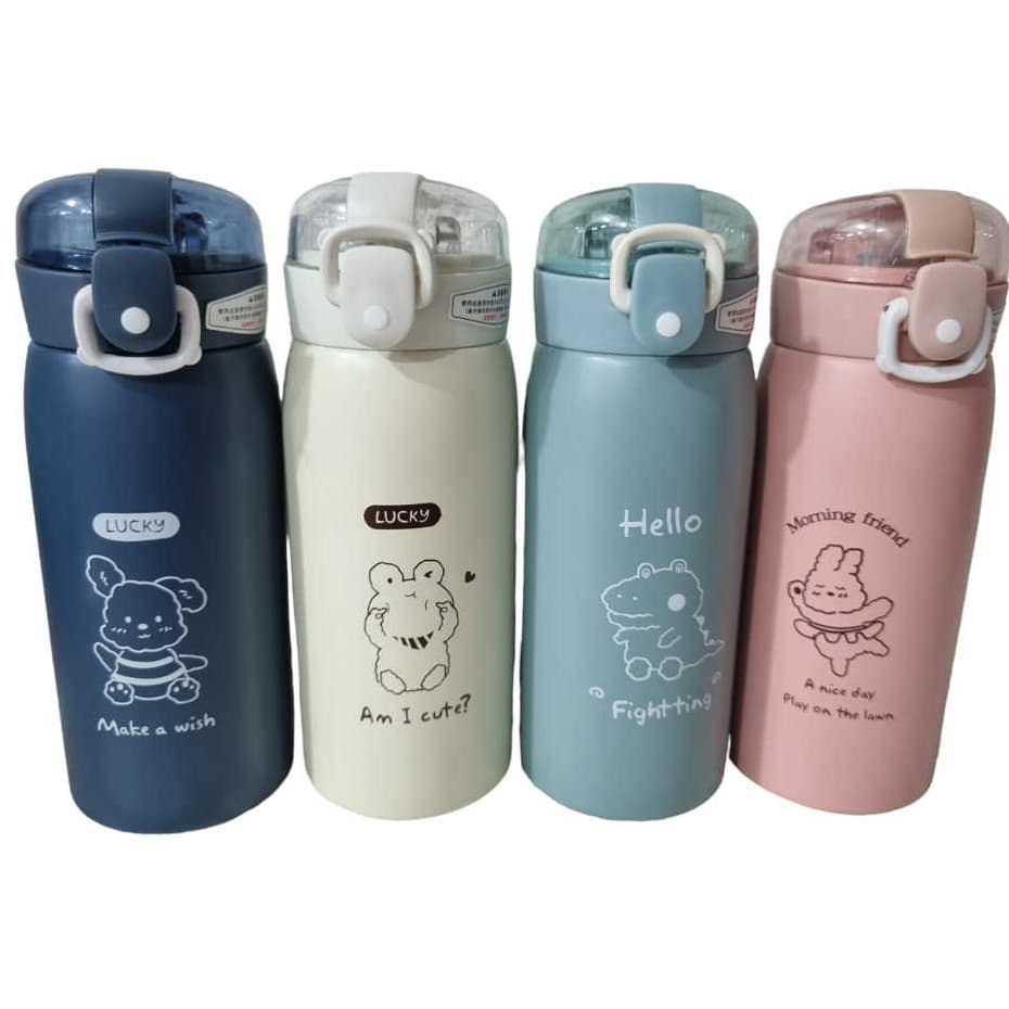 Garrafa Térmica Infantil Jacaré Coelho Sapo Criança 500ml