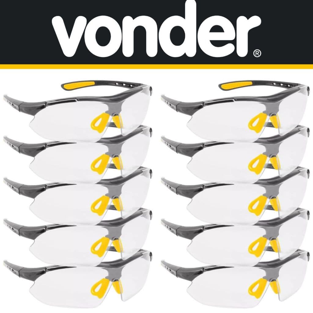 Óculos de Segurança Boxer Incolor: Proteção e Conforto para os Seus Olhos 10x UNIDADES