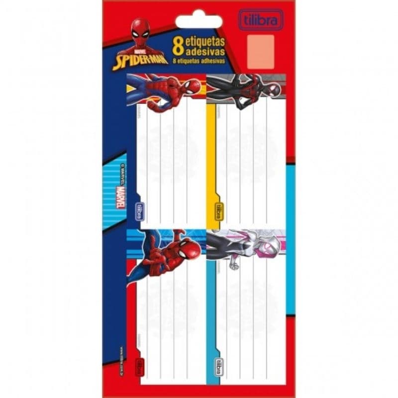 Etiqueta Escolar Adesiva Homem Aranha Spider-Man Tilibra / Etiqueta De Identificação  / Papelaria  / Material Escolar