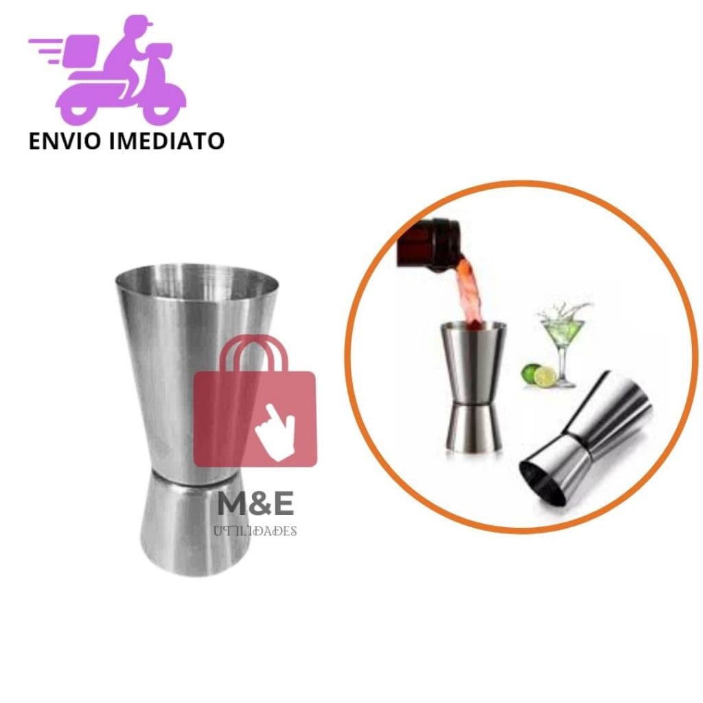 Dosador Duplo Para Medir Bebidas Para Drink De Uso Domestico e Profissional Bartender Bares  Cozinha