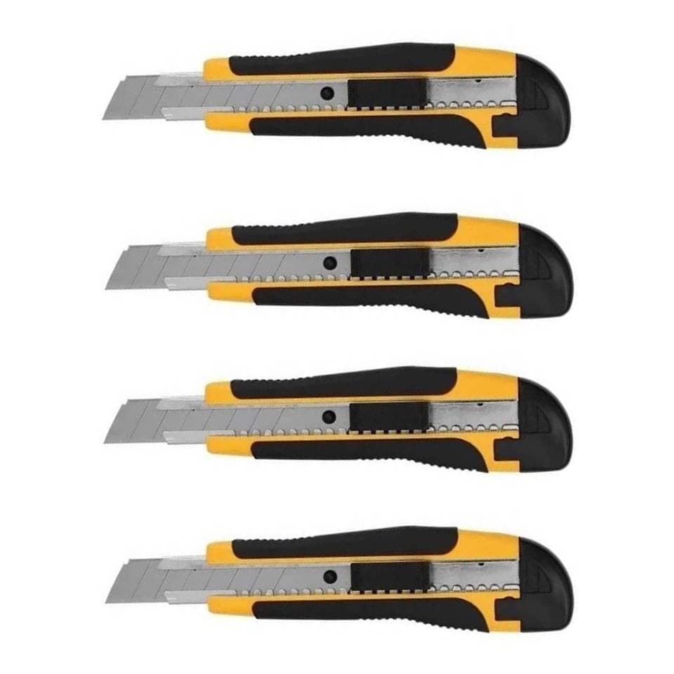Kit 04 Estiletes Retratil Profissional com 4 Lâminas