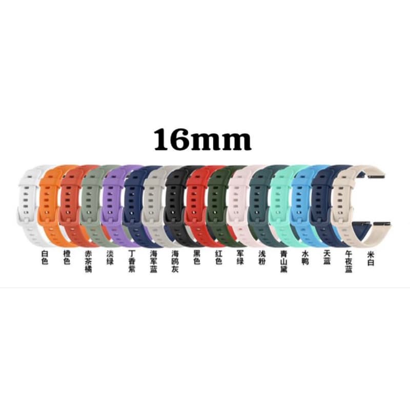 CZY Pulseira De Relógio silicone Smartwatch 16mm B57 /B3 /B6 /B7 /Huawei Band7 Com Pinos Engate Rápido