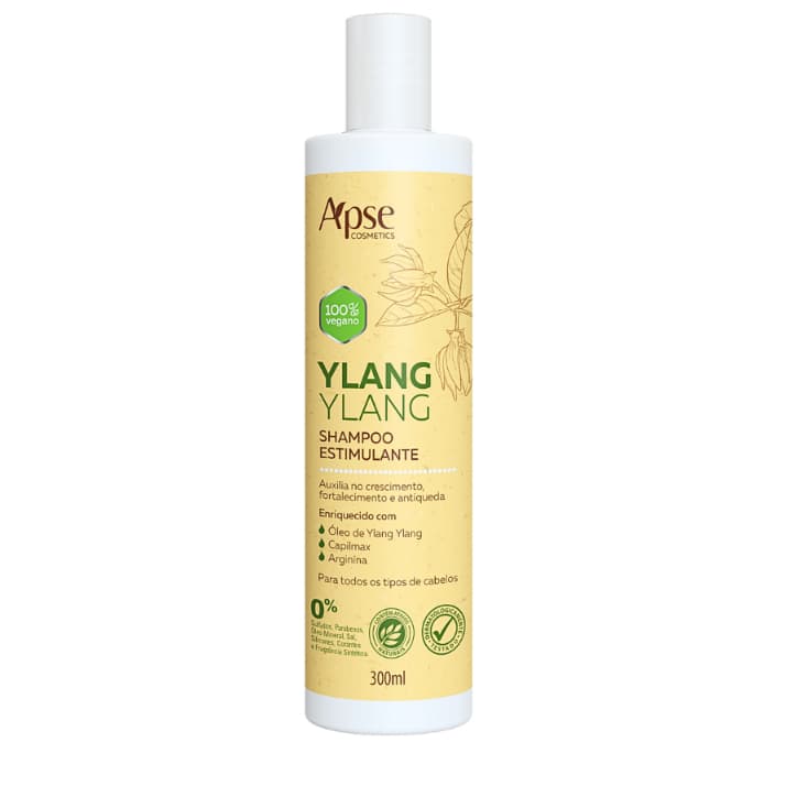 Shampoo Apse Ylang - 300ml Crescimento Fortalecimento e Anti-queda