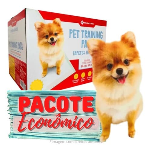 Tapete Higiênico para Cães Pet Training Pads 90x60cm Member's Mark 60 Unidades