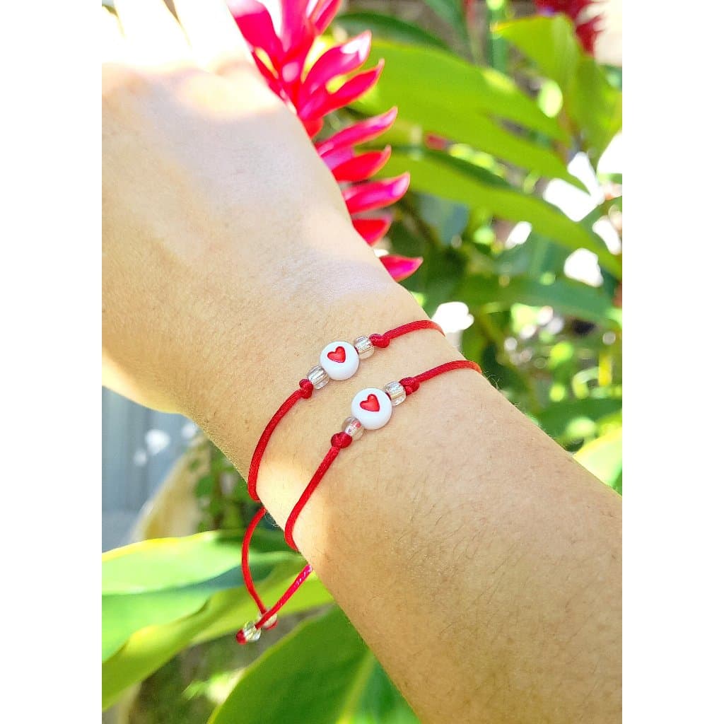 Pulseiras Flork Irmãs Unidas Amor e Humor Presente Mimo pra tu Te amo Miçanga Coração Braceletes Acessório Moda