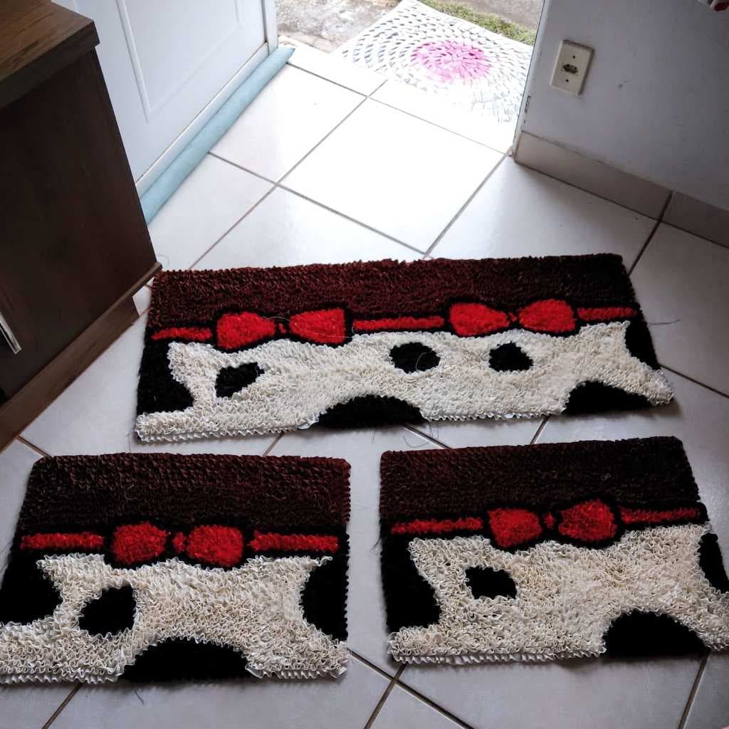 Conjunto de Tapetes Cozinha Vaquinha Luxo