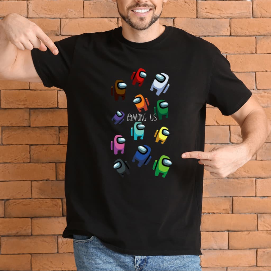 Camsieta-camisa T-shirt Among us 100% Algodão em dft Blusa unissex para Adultos e infantil varias estampas