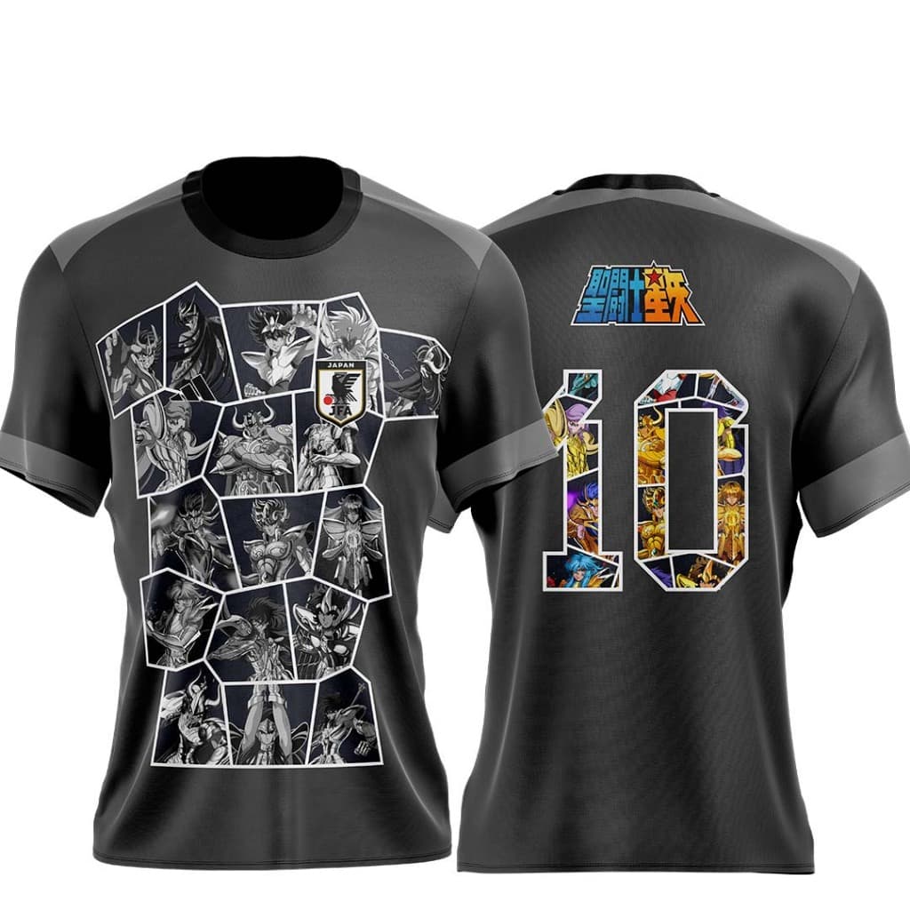 Camisa Personalizada Cavaleiros do Zodíaco Anime Japão 23/24 Camiseta Dri Fit