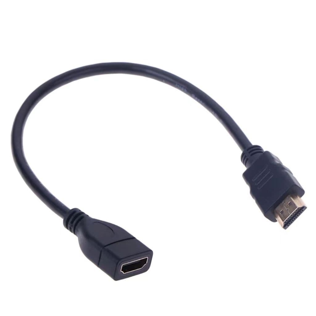 30 cm Hdmi Macho Para Fêmea Extensão Cabo Hdmi Protector Extender Cabo
